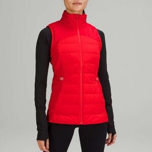 LULULEMON Down for It All Vest Carnation Red 700 Down Fill Puffer Vest Sz 4